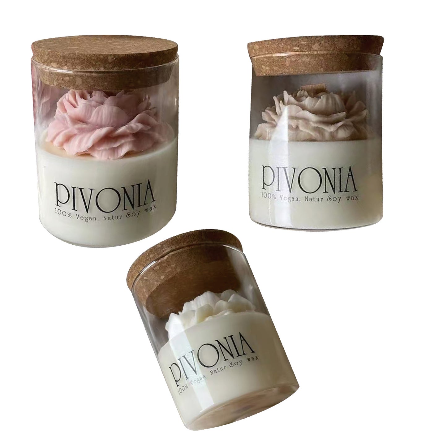 Handmade Peony Scented Candle