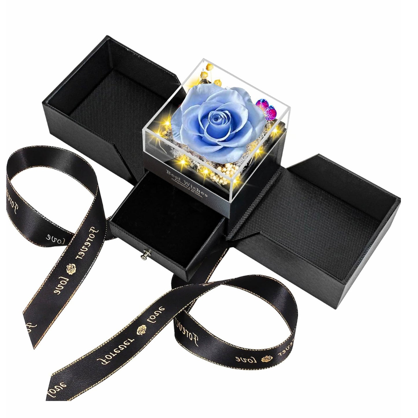 Preserved Rose Acrylic Drawer Box