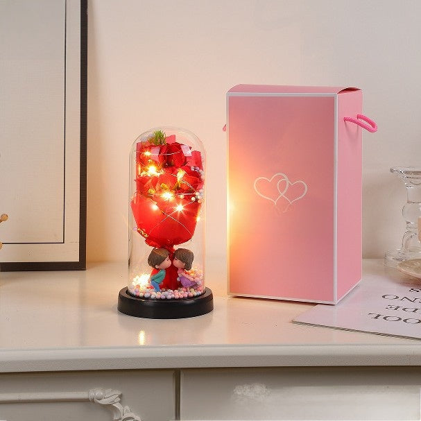 Romantic Eternal Flower Dome Night Light