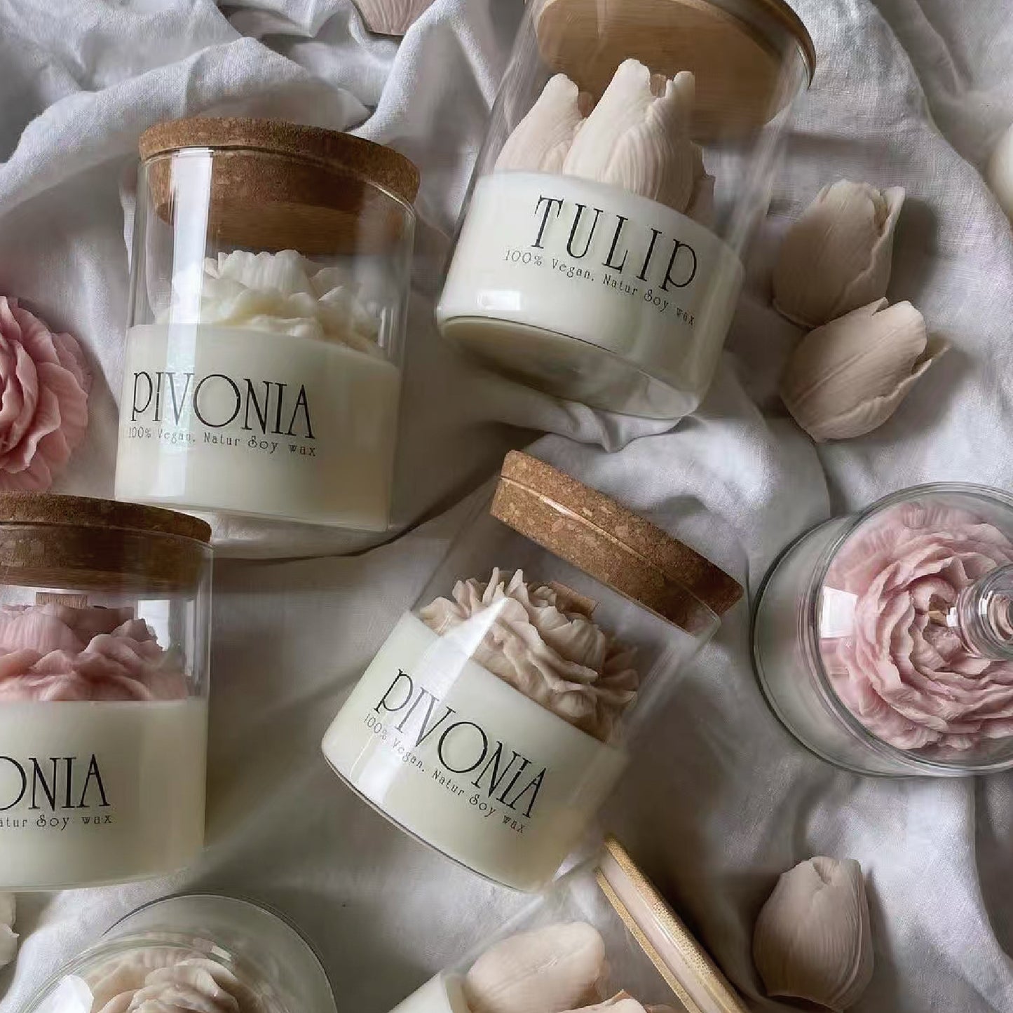 Handmade Peony Scented Candle
