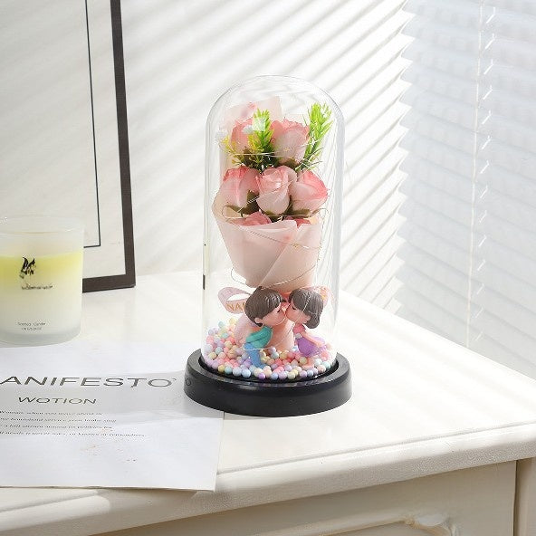 Romantic Eternal Flower Dome Night Light