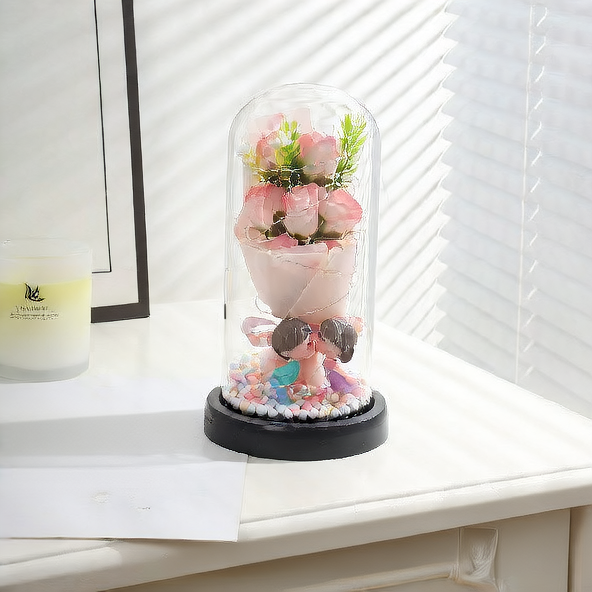 Romantic Eternal Flower Dome Night Light
