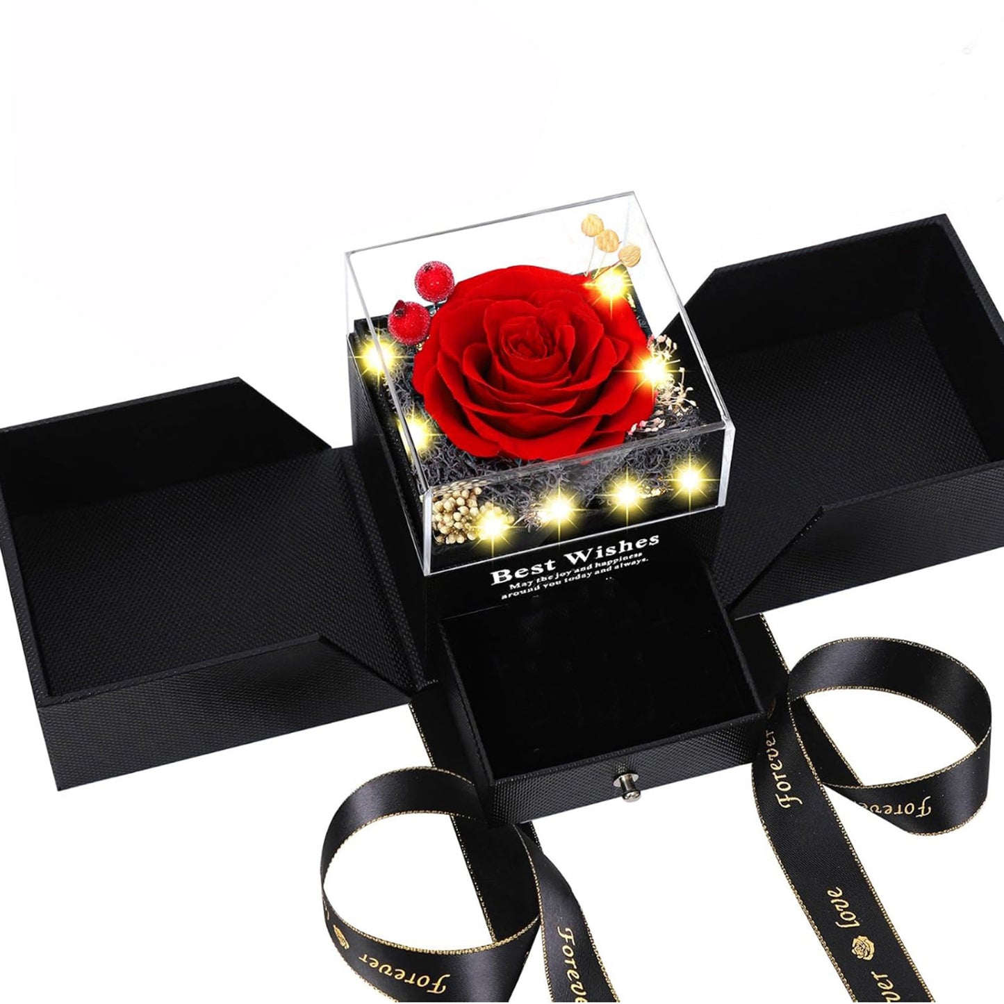 Preserved Rose Acrylic Drawer Box