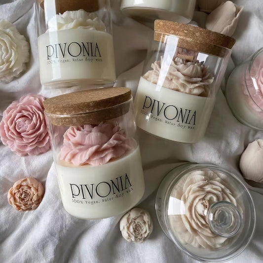 Handmade Peony Scented Candle