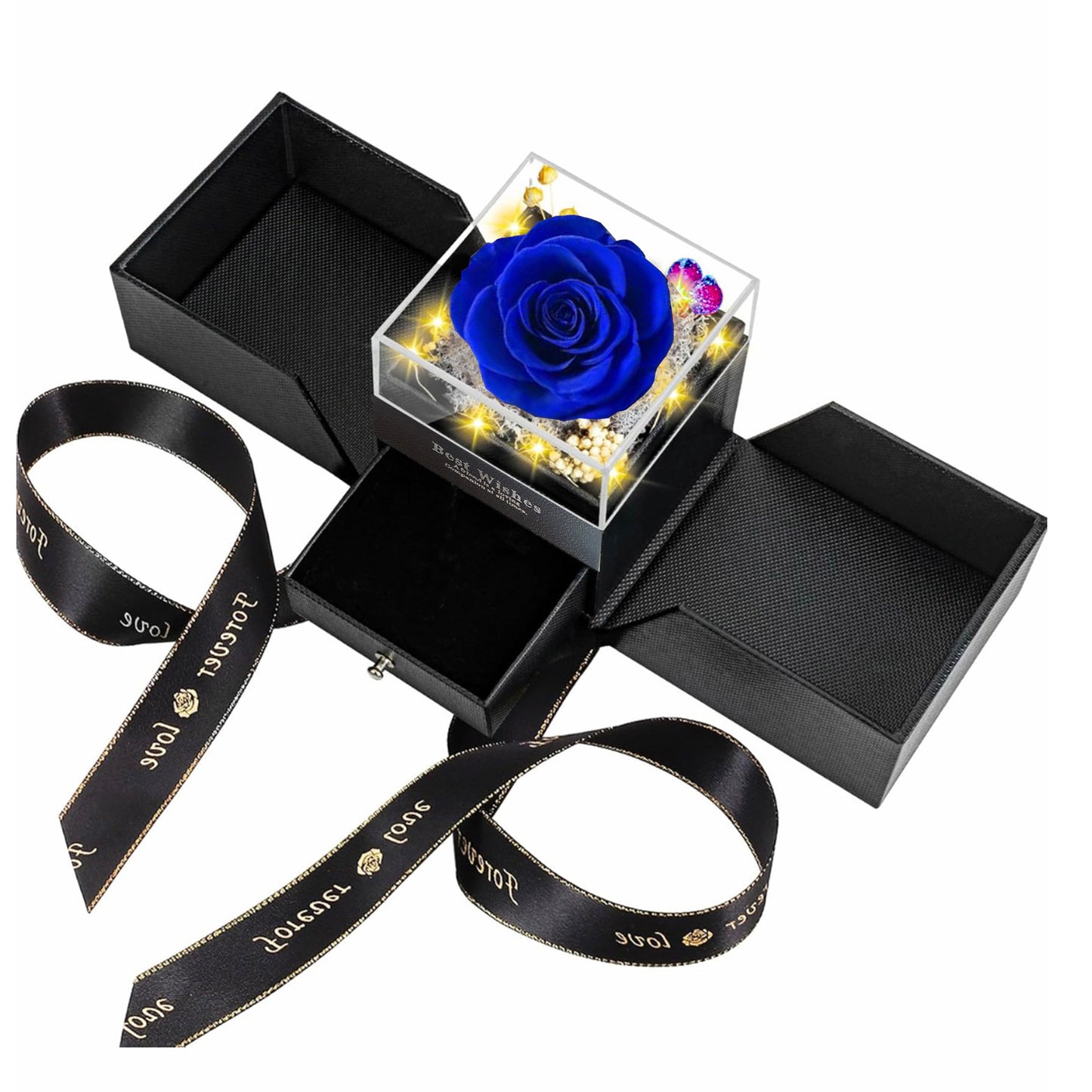 Preserved Rose Acrylic Drawer Box